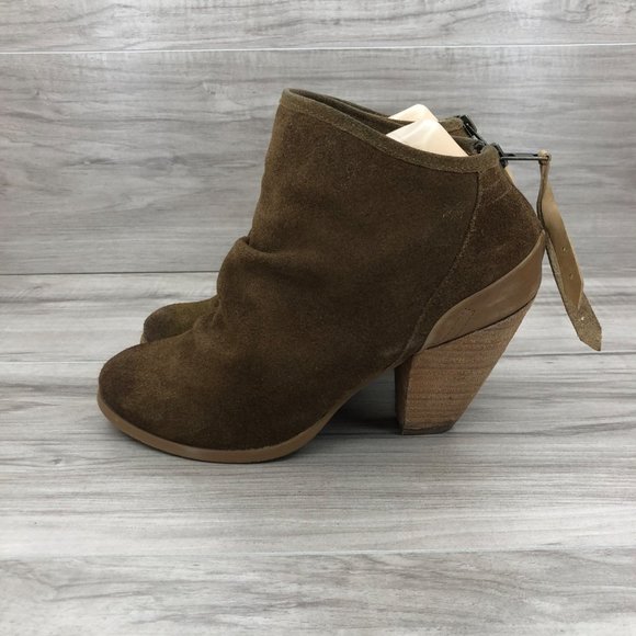 Naughty Monkey Ankle Boots Womens 8 Sereena Brown Suede Booties - Picture 2 of 12